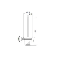 Туалетная щетка с держателем, для настенного монтажа Ideal Standard IOM A9119AA 