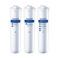 Комплект картриджей для фильтра с краном питьевой воды Аквафор K5-KH-K7 Кристалл А умягчающий (для жёсткой воды) 518546 