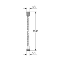 Душевой шланг Grohe Relexaflex 150 см. 28143001 хром 