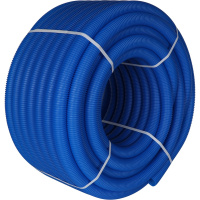 Труба гофрированная Stout ПНД, цвет синий, наружным диаметром 35 мм для труб диаметром 25 мм 