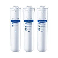 Комплект картриджей для фильтра с краном питьевой воды Аквафор K5-K2-K7 Кристалл А для мягкой воды 518545 