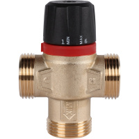 Rommer Термостатический смесительный клапан для систем отопления и ГВС 1  НР 30-65°С KV 2,3 (центральное смешивание) 