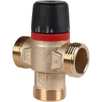 Rommer Термостатический смесительный клапан для систем отопления и ГВС 1  НР 30-65°С KV 2,3 (центральное смешивание) 