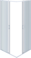 Душевой уголок Aquatek AQ ARI KV10020BL квадратный, двери раздвижные 1000x1000x2000 профиль черный, стекло прозрачное 