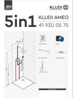 Kludi AMEO, душевой комплект с термостатом для душа, арт. 418310575 