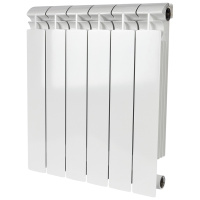 Stout ALPHA 500 6 секций радиатор биметаллический боковое подключение (белый RAL 9016) 