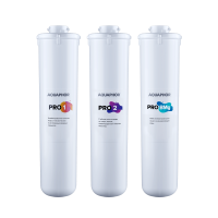 Комплект картриджей для фильтра с краном питьевой воды Аквафор Pro1-Pro2-ProBMg Морион DWM-102S Pro / DWM-202S Pro для мягкой и жёсткой воды 518569 