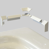 Бордюр декоративный для ванн и поддонов Aquatek 195 см DEKOR-0000001, белый глянцевый, комплект 